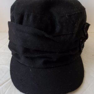 Black Pleated with Flower and Sequence